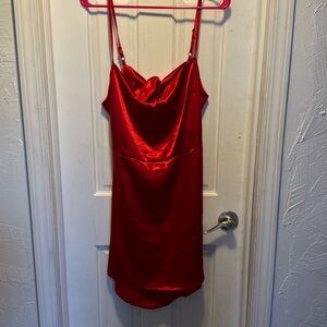 Gorgeous open back red dress